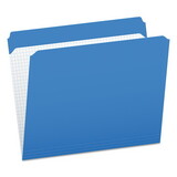 Pendaflex PFXR152BLU Double-Ply Reinforced Top Tab Colored File Folders, Straight Tabs, Letter Size, 0.75