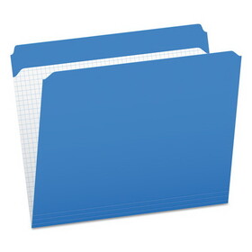 Pendaflex PFXR152BLU Double-Ply Reinforced Top Tab Colored File Folders, Straight Tabs, Letter Size, 0.75" Expansion, Blue, 100/Box