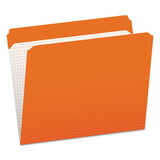 Pendaflex PFXR152ORA Reinforced Top Tab File Folders, Straight Cut, Letter, Orange, 100/box