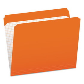 Pendaflex PFXR152ORA Double-Ply Reinforced Top Tab Colored File Folders, Straight Tabs, Letter Size, 0.75" Expansion, Orange, 100/Box