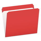 Pendaflex PFXR152RED Reinforced Top Tab File Folders, Straight Cut, Letter, Red, 100/box