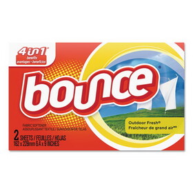 Bounce PGC02664 Fabric Softener Sheets, Outdoor Fresh, 2/Box, 156 Boxes/Carton