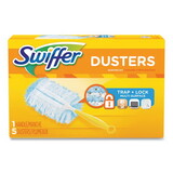 Swiffer 11804 Dusters Starter Kit, Dust Lock Fiber, 6