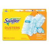 Swiffer 21459 Refill Dusters, Dust Lock Fiber, Light Blue, Unscented, 10/Box, 4 Box/Carton