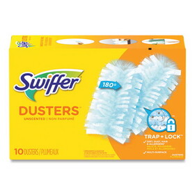 Swiffer PGC21459CT Refill Dusters, Dust Lock Fiber, Light Blue, Unscented, 10/Box, 4 Box/Carton