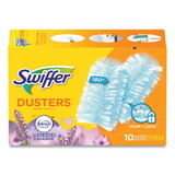 Swiffer 21461 Refill Dusters, DustLock Fiber, Light Blue, Lavender Vanilla Scent, 10/Bx, 4Bx/Ctn