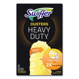 Swiffer 21620 Heavy Duty Dusters Refill, Dust Lock Fiber, Yellow, 6/Box, 4 Box/Carton