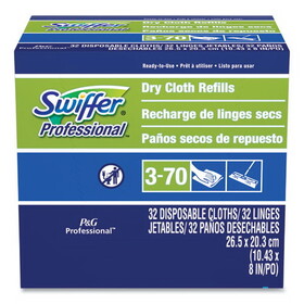 Swiffer PGC33407BX Dry Refill Cloths, 10.63 x 8, White, 32/Box