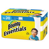 Bounty 74647 Essentials Select-A-Size Paper Towels, 2-Ply, 104 Sheets/Roll, 12 Rolls/Carton