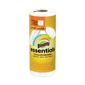 Bounty 74657EA Essentials Paper Towels, 2-Ply, White, 10.2" x 11", 40 Sheets/Roll