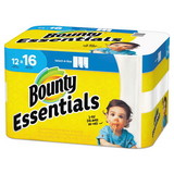 Bounty 74682 Essentials Select-A-Size Paper Towels, 2-Ply, 83 Sheets/Roll, 12 Rolls/Carton