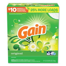 Gain 84910 Powdered Laundry Detergent, Original Scent, 91oz Box, 3/Carton