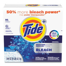 Tide PGC84998 Laundry Detergent with Bleach, Tide Original Scent, Powder, 144 oz Box