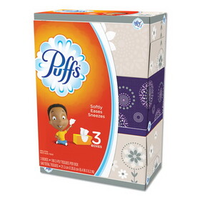 Puffs PGC87615PK White Facial Tissue, 2-Ply, White, 180 Sheets/Box, 3 Boxes/Pack