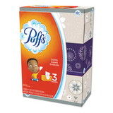 Puffs PGC87615 White Facial Tissue, 2-Ply, White, 180 Sheets/Box, 3 Boxes/Pack, 8 Packs/Carton