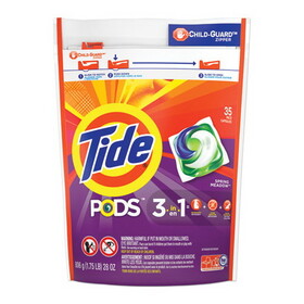 Tide 93127 Pods, Laundry Detergent, Spring Meadow, 35/Pack, 4 Packs/Carton