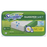 Swiffer 95531PK Wet Refill Cloths, Open Window Fresh, Cloth, White, 8 x 10, 12/Tub