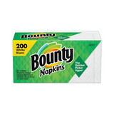Bounty 96595 Quilted Napkins, 1-Ply, 12 1/10 x 12, White, 200/Pack, 8 Pack/Carton