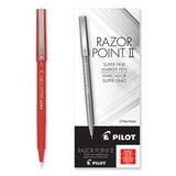 PILOT CORP. OF AMERICA PIL11001 Razor Point Fine Line Marker Pen, Black Ink, .3mm, Dozen