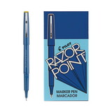 PILOT CORP. OF AMERICA PIL11004 Razor Point Fine Line Marker Pen, Blue Ink, .3mm, Dozen