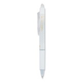 Pilot PIL15128 FriXion Clicker Design Erasable Gel Pen, Retractable, Extra-Fine 0.5 mm, Black Ink, White Barrel, Dozen