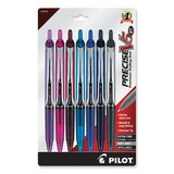 Pilot PIL26095 Precise V5RT Roller Ball Pen, Retractable, Extra-Fine 0.5 mm, Assorted Ink and Barrel Colors, 7/Pack