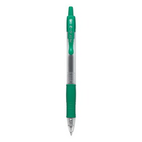 PILOT CORP. OF AMERICA PIL31005 G2 Premium Gel Pen, Retractable, Extra-Fine 0.5 mm, Green Ink, Smoke/Green Barrel, Dozen