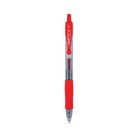 Pilot PIL31022 G2 Premium Gel Pen, Retractable, Fine 0.7 mm, Red Ink, Smoke/Red Barrel, Dozen