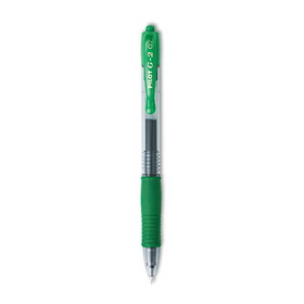 PILOT CORP. OF AMERICA PIL31025 G2 Premium Gel Pen, Retractable, Fine 0.7 mm, Green Ink, Smoke/Green Barrel, Dozen