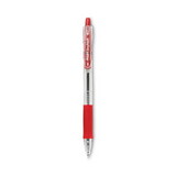 Pilot PIL32222 EasyTouch Ballpoint Pen, Retractable, Medium 1 mm, Red Ink, Clear Barrel, Dozen