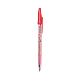 PILOT CORP. OF AMERICA PIL37011 Better Ballpoint Pen, Stick, Fine 0.7 mm, Red Ink, Translucent Red Barrel, Dozen