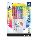 Pilot 44155 FriXion Colors Erasable Stick Marker Pen, 2.5mm, Assorted Ink/Barrel, 12/Set