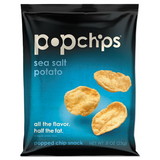 popchips PPH71100 Potato Chips, Sea Salt Flavor, 0.8 oz Bag, 24/Carton