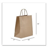 Prime Time Packaging PTENK13713 Kraft Paper Bags, Jr. Mart, 13 x 7 x 13, Natural, 250/Carton