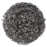Kurly Kate 6375650 Stainless Steel Scrubbers, Large, Steel Gray, 12 Scrubbers/Bag, 6 Bags/Carton