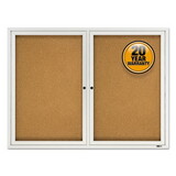 Quartet QRT2124 Enclosed Cork Bulletin Board, Cork/fiberboard, 48