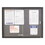 Quartet QRT2364S Enclosed Bulletin Board, Fabric/cork/glass, 48 X 36, Gray, Aluminum Frame, Price/EA