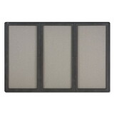 Quartet QRT2367L Enclosed Fabric-Cork Board, 72 X 48, Gray Surface, Graphite Aluminum Frame