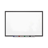 Quartet QRT2544B Classic Porcelain Magnetic Whiteboard, 48 X 36, Black Aluminum Frame