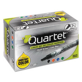 Quartet QRT500118M Enduraglide Dry Erase Marker, Chisel Tip, Assorted Colors, 12/set