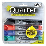 Quartet QRT5001M EnduraGlide Dry Erase Marker, Broad Chisel Tip, Assorted Colors, 4/Set