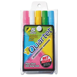 ACCO BRANDS QRT5090 Glo-Write Fluorescent Marker Five-Color Set, Assorted, 5/set