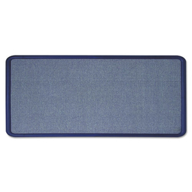 Quartet QRT7693BE Contour Fabric Bulletin Board, 36 X 24, Light Blue, Plastic Navy Blue Frame