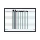 Quartet QRT781G Employee In/Out Board System, Up to 15 Employees, 24 x 18, Porcelain White/Gray Surface, Black Aluminum Frame