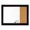 Quartet QRT79283 Home Decor Magnetic Combo Dry Erase Board with Cork Board on Side, 23 x 17, Tan/White Surface, Black Wood Frame, Price/EA