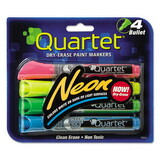 Quartet QRT79551 Neon Dry Erase Marker Set, Assorted, 4/set