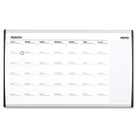 Quartet QRTARCCP3018 Magnetic Dry-Erase Calendar, 18 X 30, White Surface, Silver Aluminum Frame