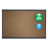 Quartet QRTB243G Prestige Bulletin Board, Brown Graphite-Blend Surface, 36 X 24, Aluminum Frame