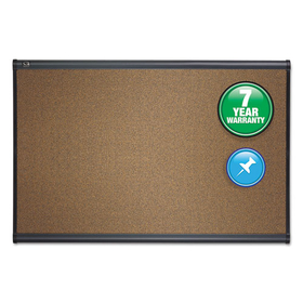 Quartet QRTB243G Prestige Bulletin Board, Brown Graphite-Blend Surface, 36 X 24, Aluminum Frame
