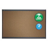 ACCO BRANDS QRTB244G Prestige Bulletin Board, Brown Graphite-Blend Surface, 48 x 36, Graphite Gray Aluminum Frame